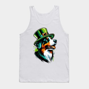 Appenzeller Sennenhund Embraces Saint Patrick's Day Tank Top